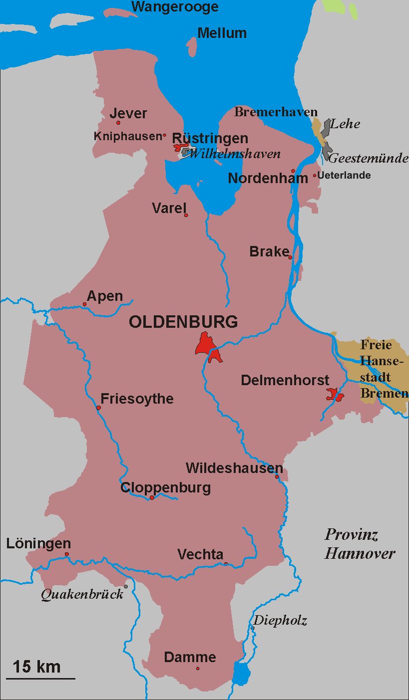 Karte Oldenburger Land